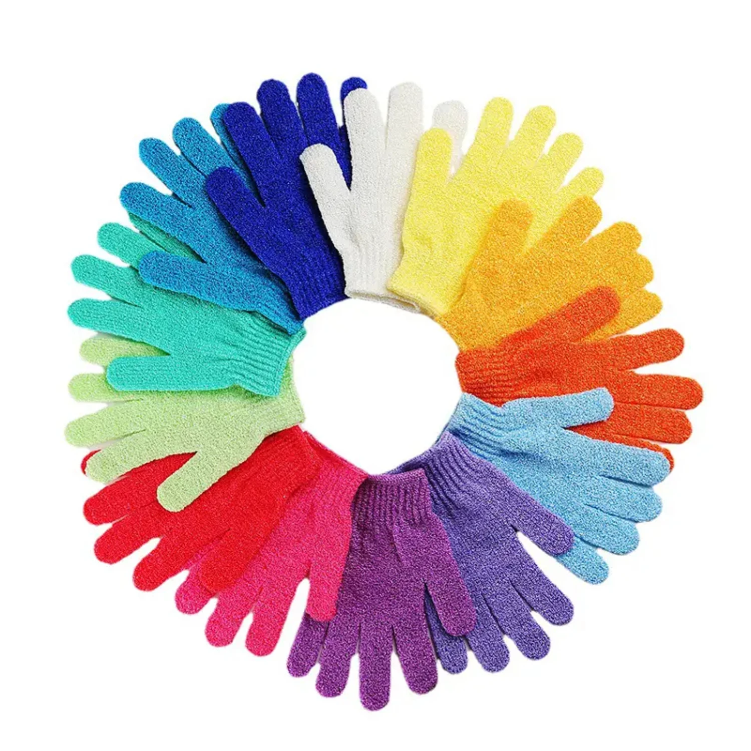 

Thickened Six-pack Random Color Bath Exfoliating Rubbing Gloves Kit with Added Comfort and Durability, Perfect for Gentle Scrubb