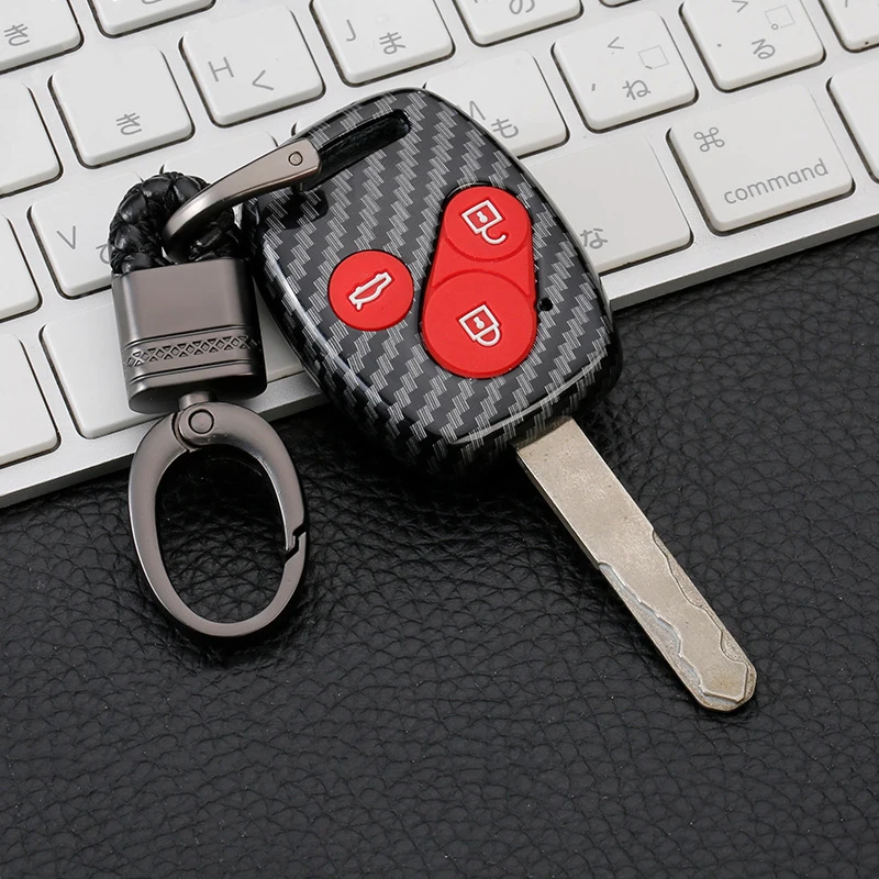 Carbon Fiber ABS Car Key Case Shell Remote Fob Cover For HONDA Accord CRV Pilot Civic 2003 2007 2008 2009 2010 2011 2012 2013