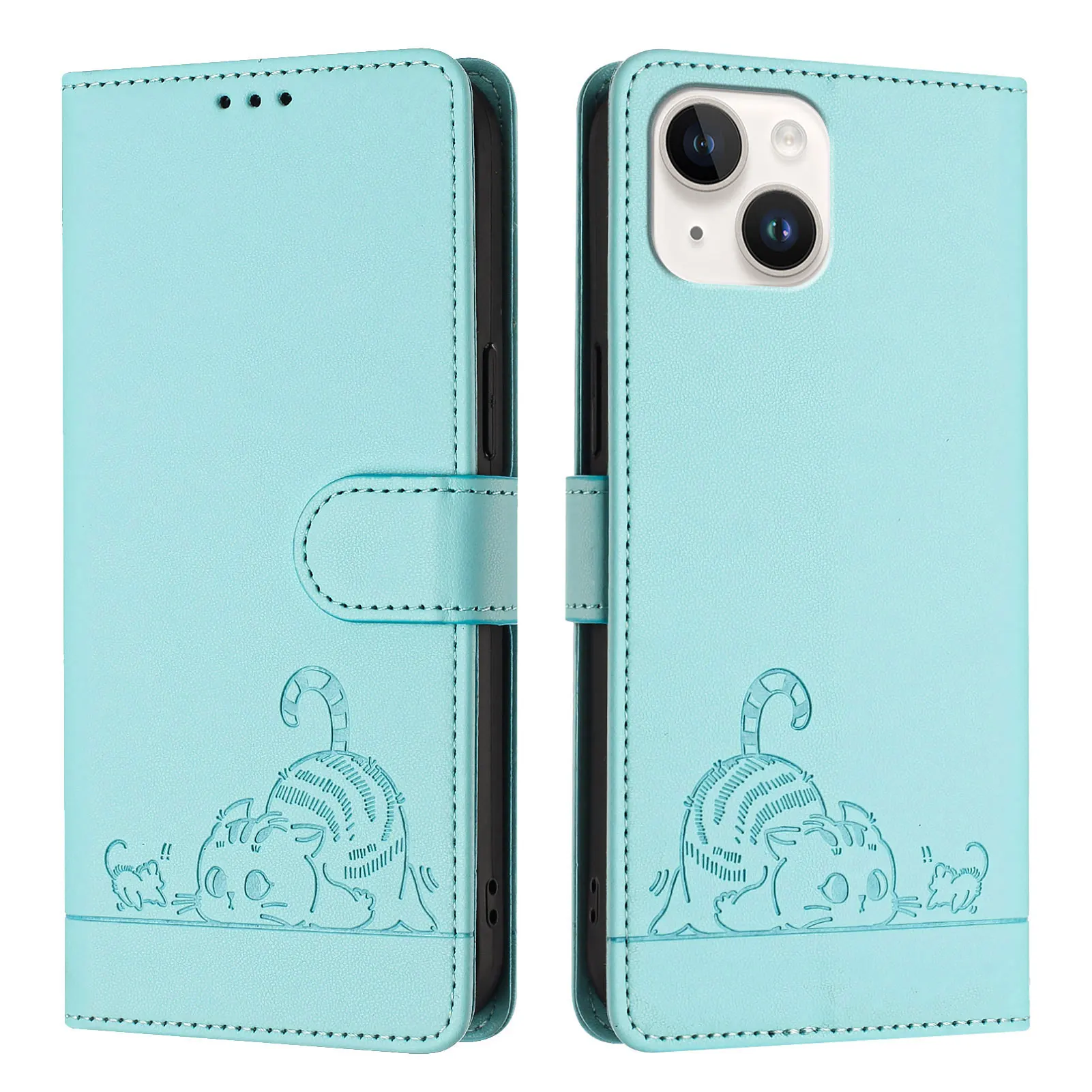 3D Cat Flip Case for TCL 50 XL XE 40 30 SE 505 501 502 403 405 406 408 40R 20R 201 303 306 305 Cases Leather Wallet Cover Strap