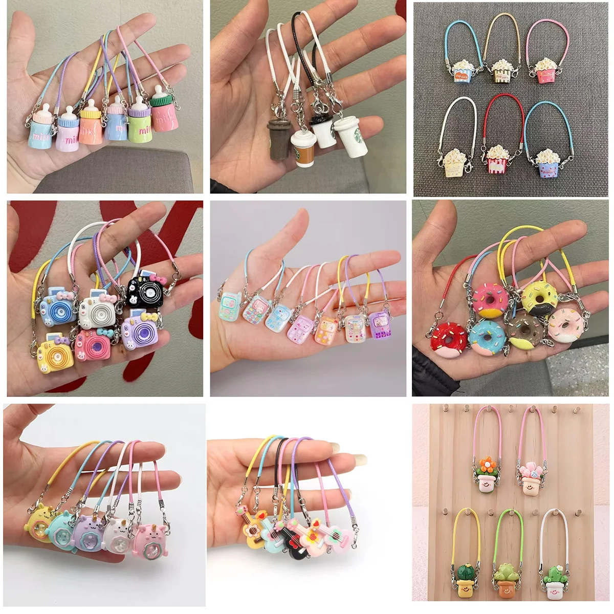 Mini DIY Camera Phone Coffee Cup Water Bottle Dress Up Plush Toy For Doll Pendant Doll House Accessories Sweet Couple Gift