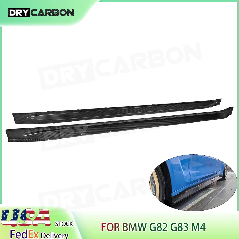 

Сухие боковые юбки из углеродного волокна, разветвители крыльев, удлинитель губ, рокерная пластина для BMW G82 G83 M4 Coupe 2021+, комплекты кузова