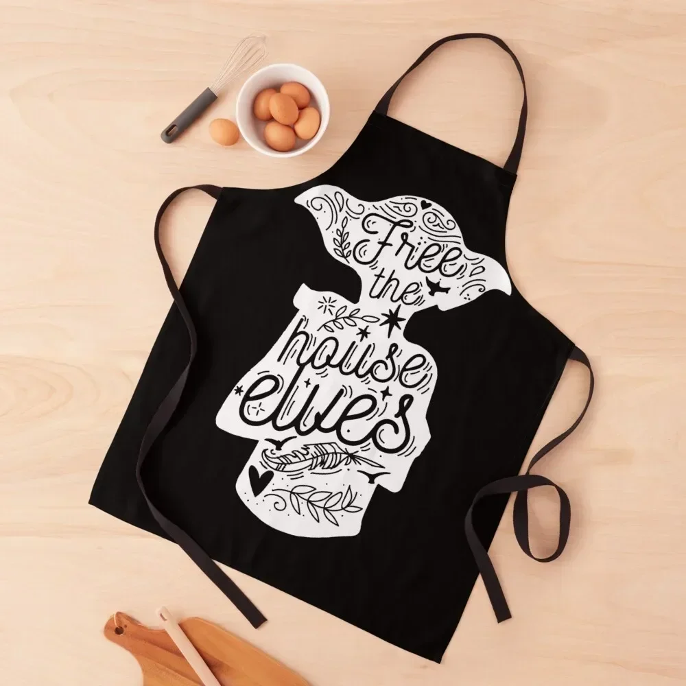 

House Elf Magic Cute - Eyesasdaggers Apron Christmas gift Customizable Household Items Kitchen Apron