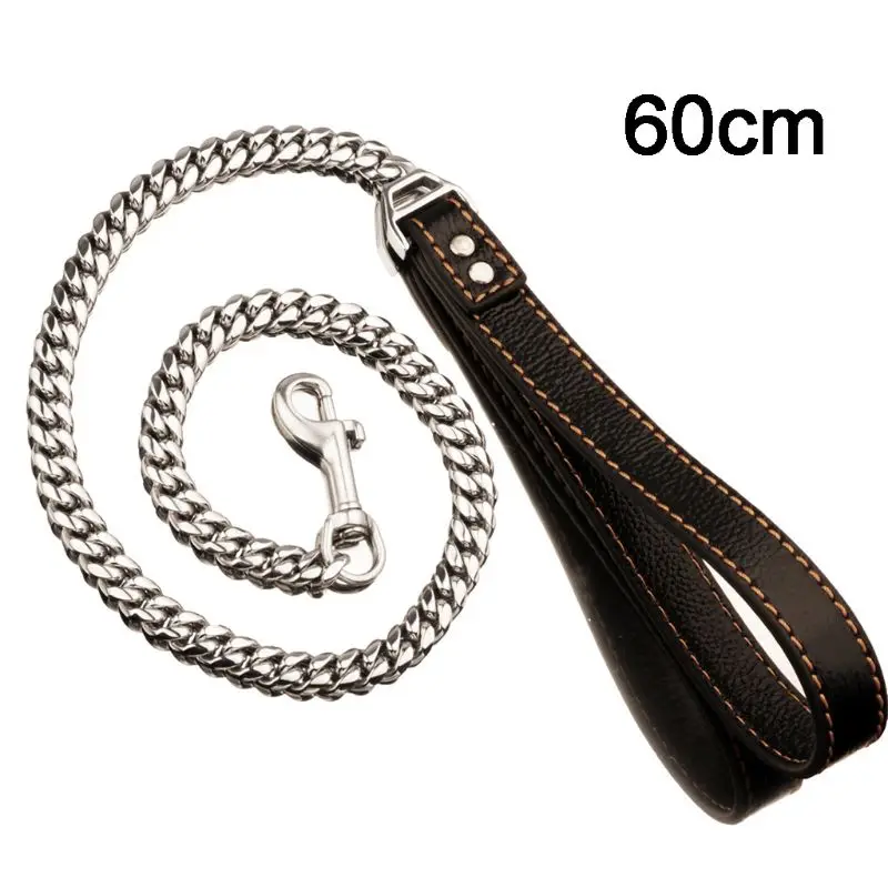 Metal Stainless Steel Pet Dog Gold Collar Lead Super Outdoor Big Dog Training Chain Collar Decor Necklace For All Dogs 10E