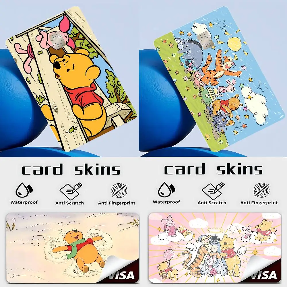 

Cute Cartoon W-Winnie The-Pooh Credit Card Skin Stickers Matte Anti Scratch Suitable For VISA Card Bus And Subway Contactless IC