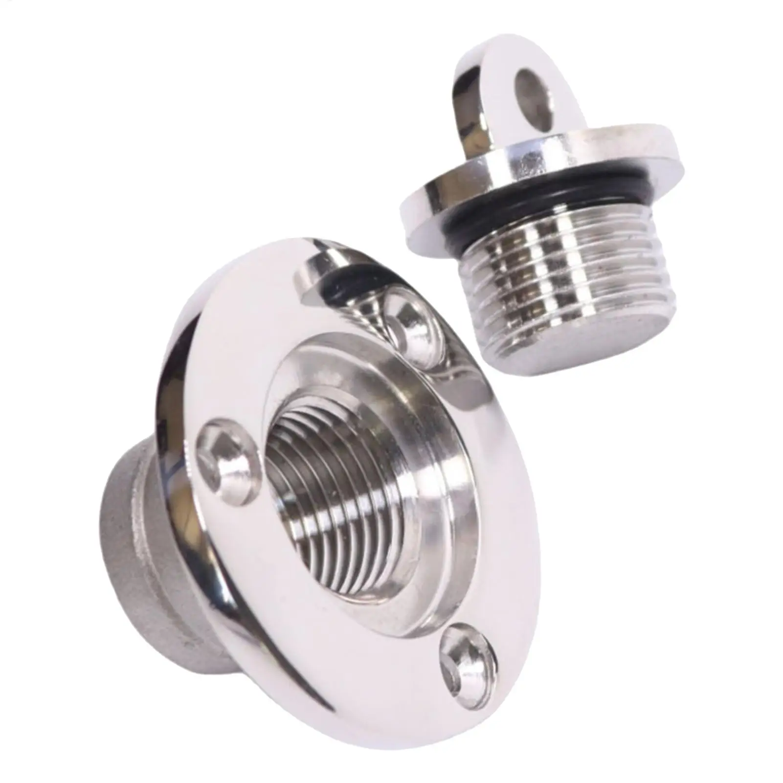 Boat Plugs 1 Inch Stainless Steel Leak Proof Rust Proof Scupper Universal Fit Drain Outlet Plug for Marine Parts Most Hulls Boat