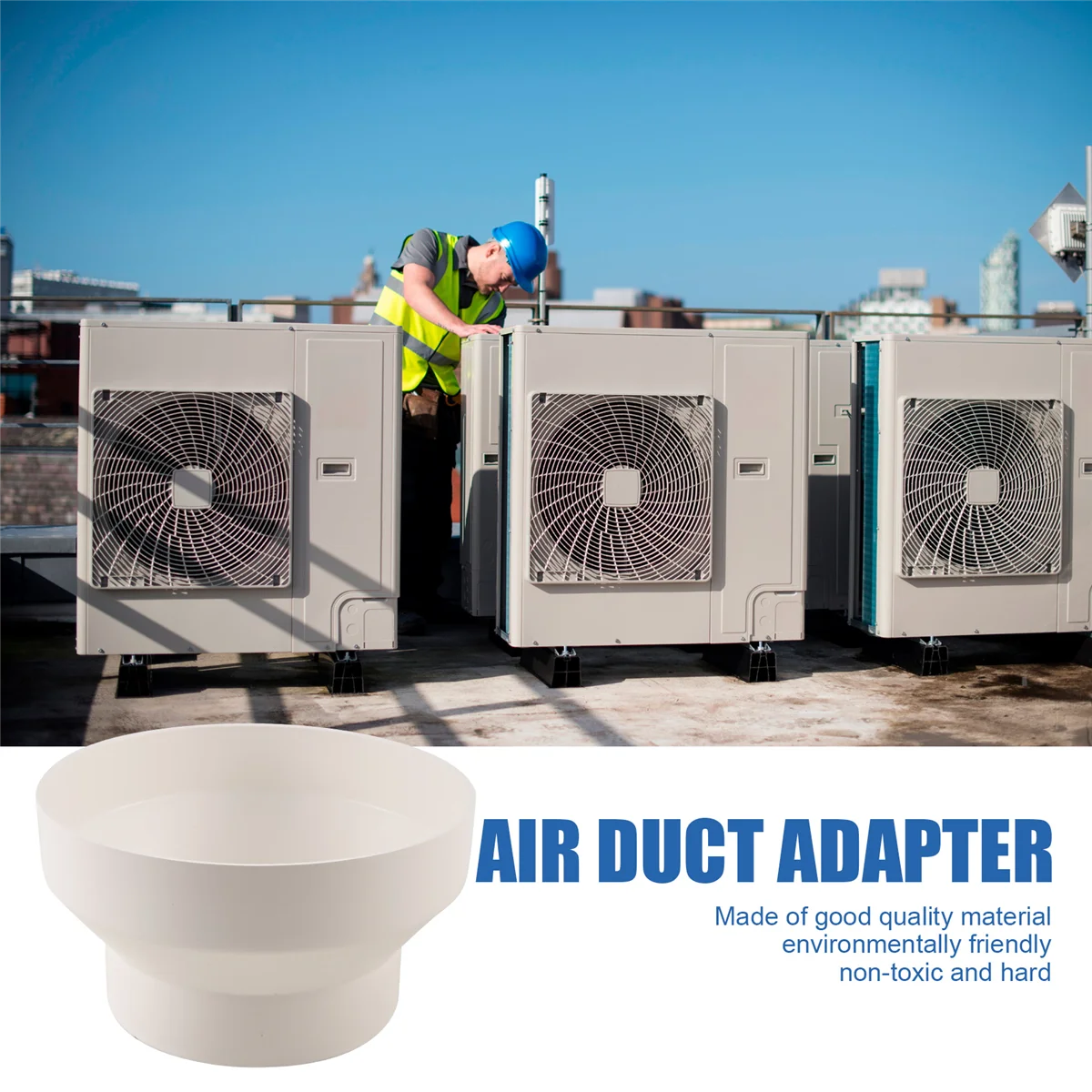 Ventilation Pipe Reducer Adapter Pipe Air Duct Adapter Pipe Connector for Inline Ventilation System(200-150mm)