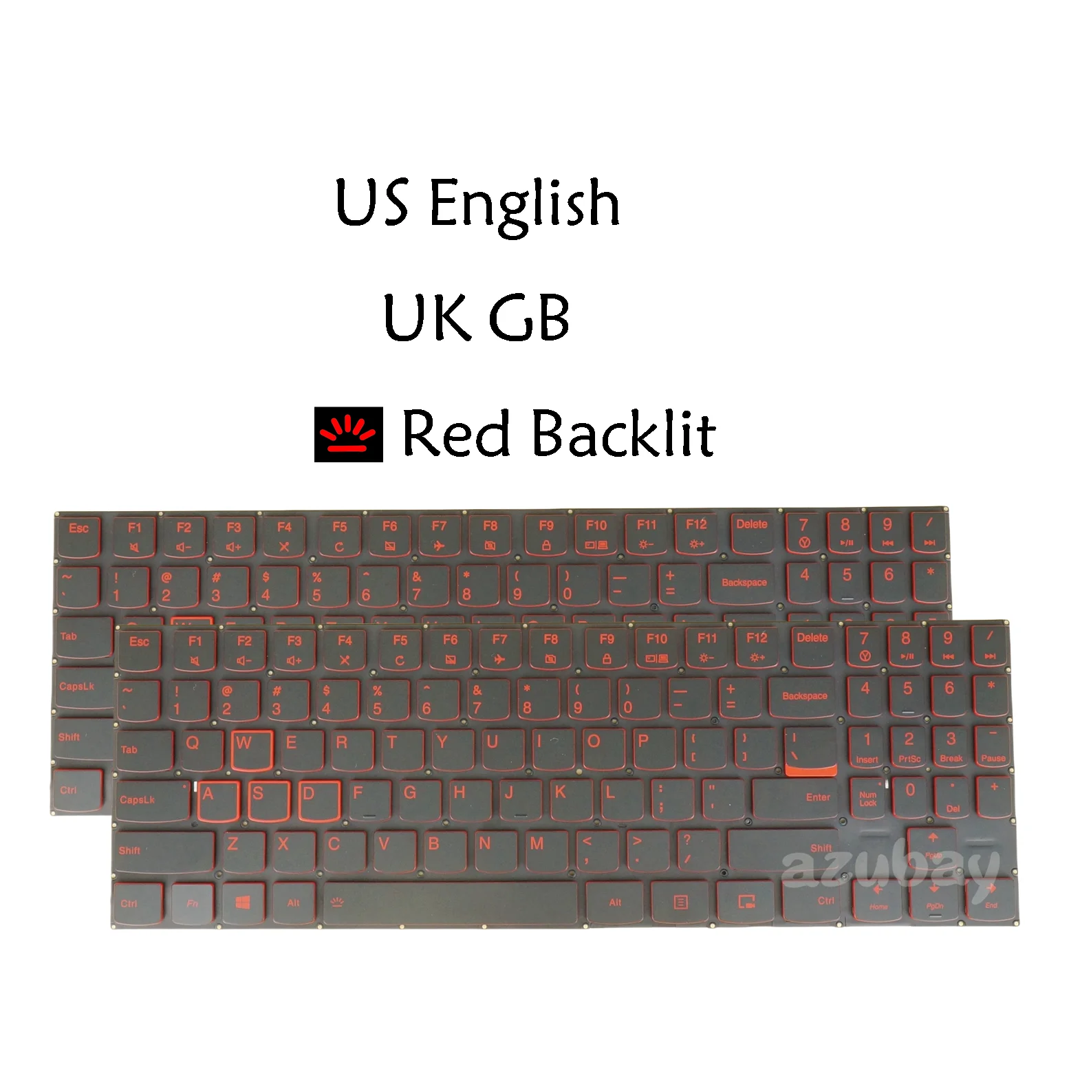 US English UK Laptop Keyboard for Lenovo Legion Y520 Y520-15IKB Y520-15IKBA Y520-15IKBM Y520-15IKBN Y720 Y720-15IKB Red Backlit