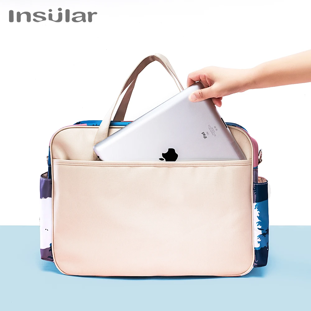 Insular Baby Diaper Bags Large Capacity Mommy Travel Shoulder Bag Waterproof Baby Nappy Bag Portable Stroller Bag For Baby Care