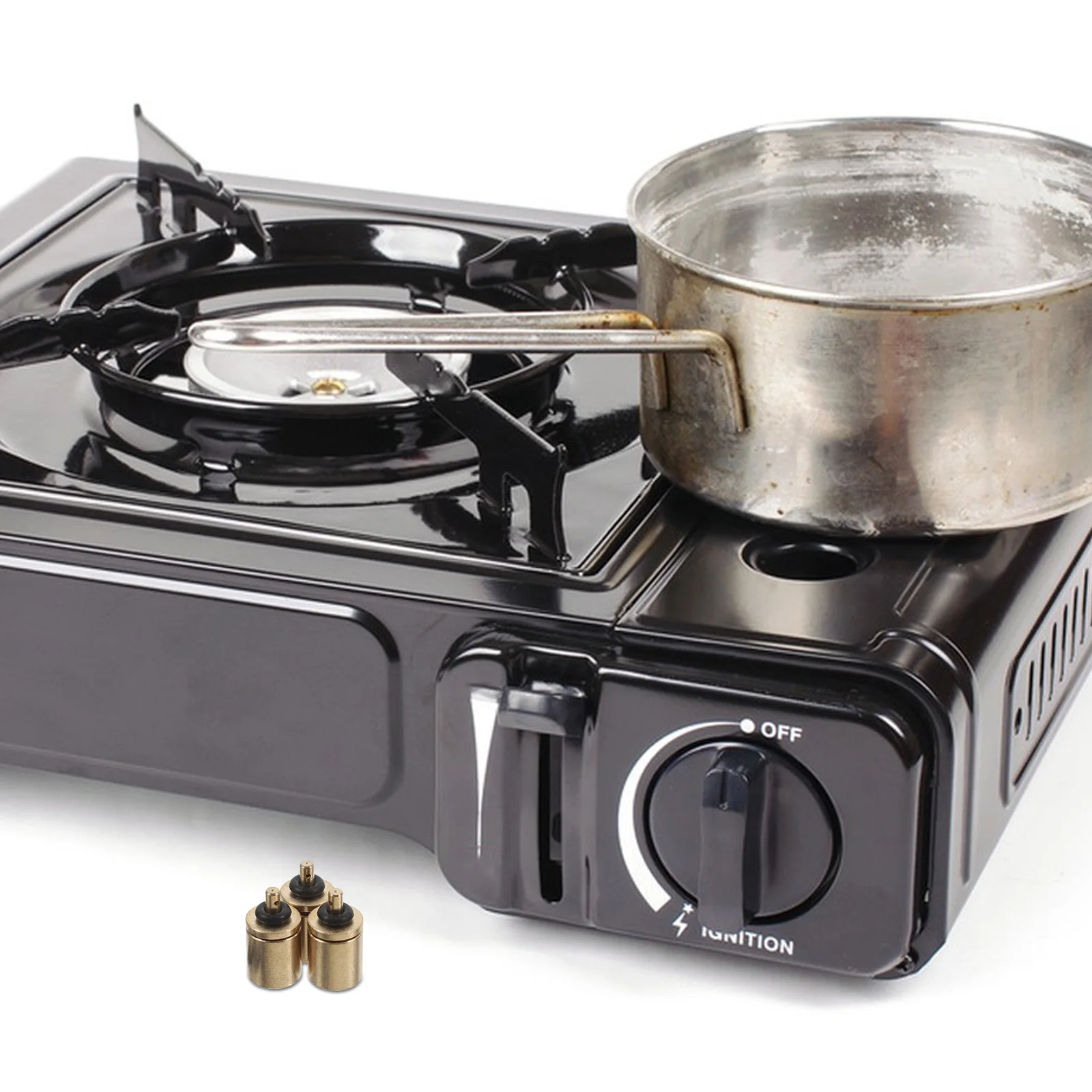 

3Pcs Outdoor Stove Gas Connector Camping Stove Gas Adapter Reusable Durable Multipurpose for Hiking Picnic Fuel Adapter