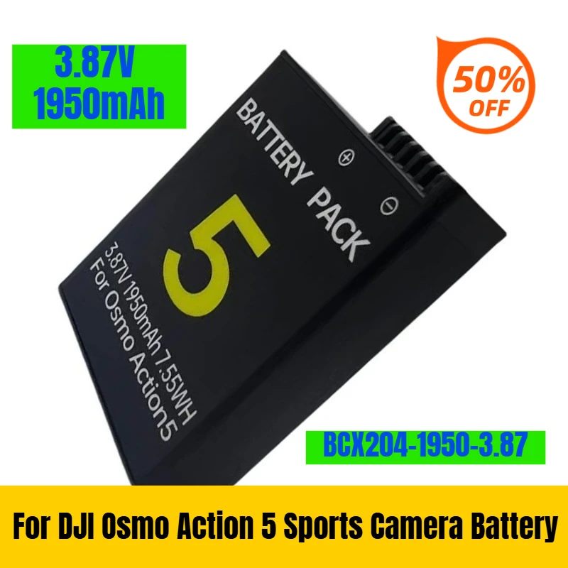 

3.87V 1950mAh for DJI Osmo Action 5 Sports Camera Battery BCX204-1950-3.87