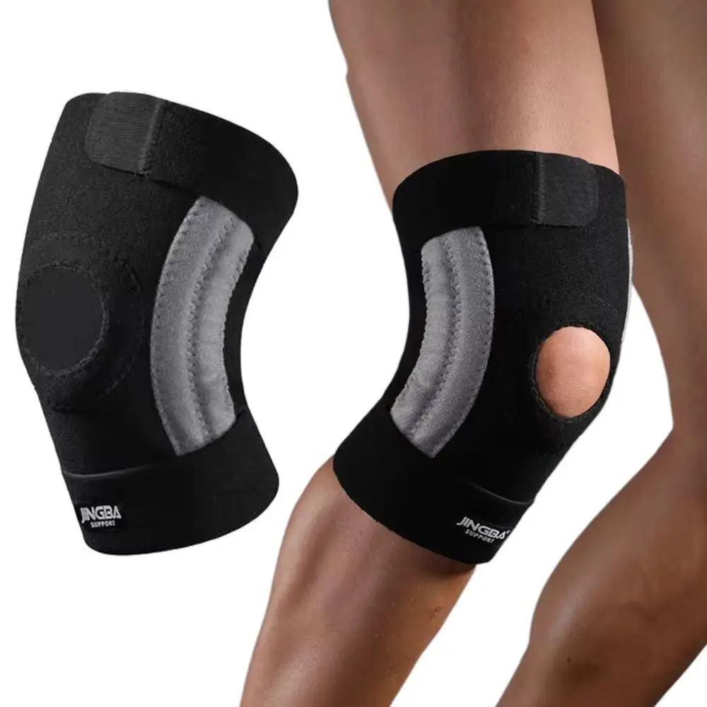 

Elastic Adjustable Knee Pads Soft Anti-slip Fitness Knee Protector Breathable Side Spring Knee Brace Support Belt Basketball