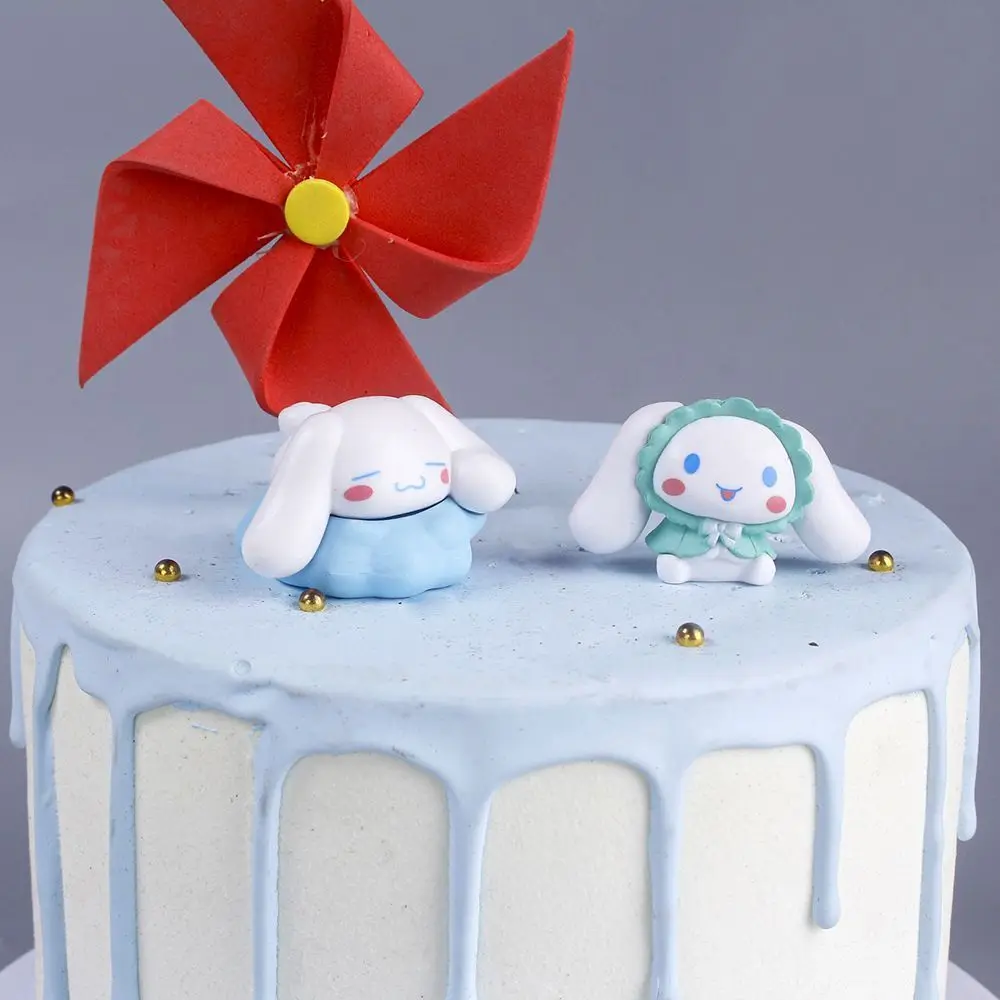 かわいい漫画アニメーションシナモロール水泳リングシリーズ立体フィギュア人形ケーキ車のデスクトップの装飾ホリデーギフト