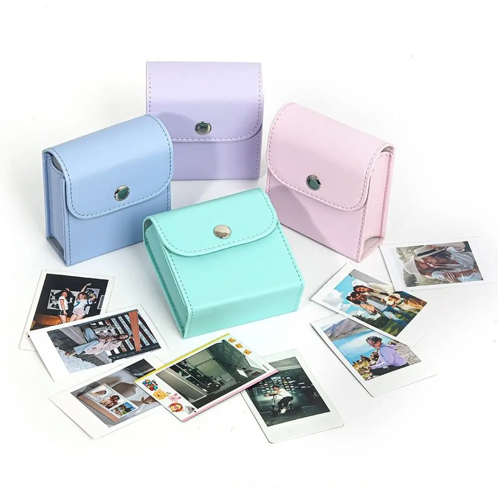 PU Leather Film Photo Storage Pouch Wear Resistant Colorful Photo Paper Storage Bag for Fujifilm Instax mini 13/12/SQ Series