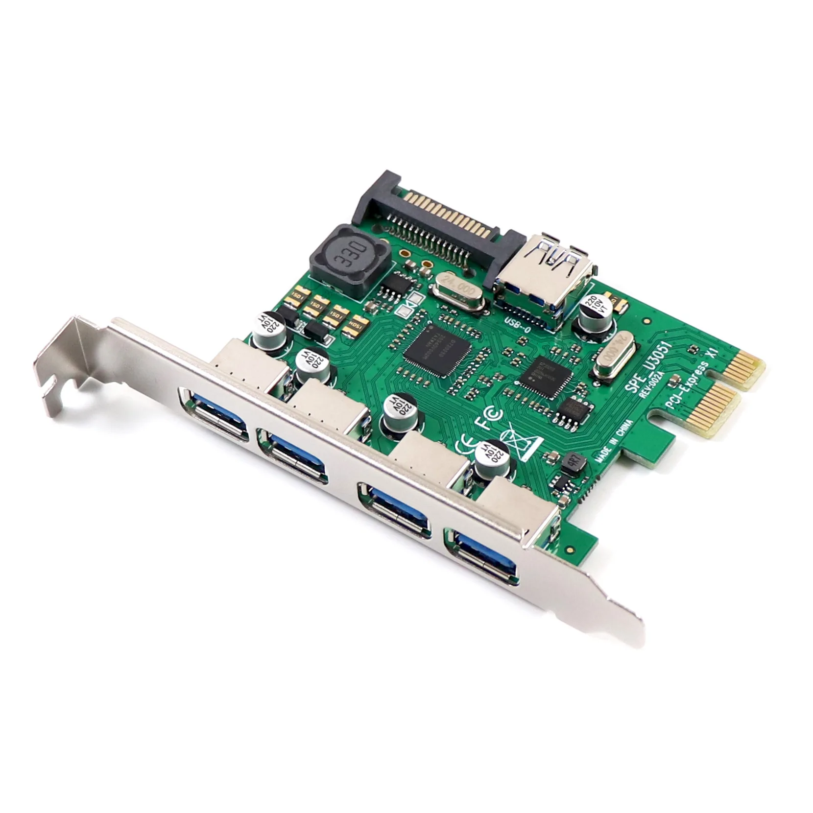 Add On Card 5 Port USB 3.0 PCI-e Expansion Card PCIE USB Adapter PCI E PCI Express X1 USB 3.0 Controller USB3.0 Card NEW