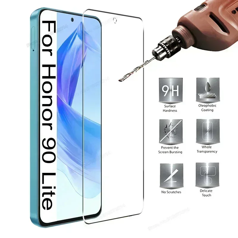 6 em 1 9H Vidro Para Honor X8 X9 X7 X6 X6A X7A X8A X7B X8B Filme Temperado Para Honor 90 Smart 50 70 200 Lite Protetor de Tela de Lente