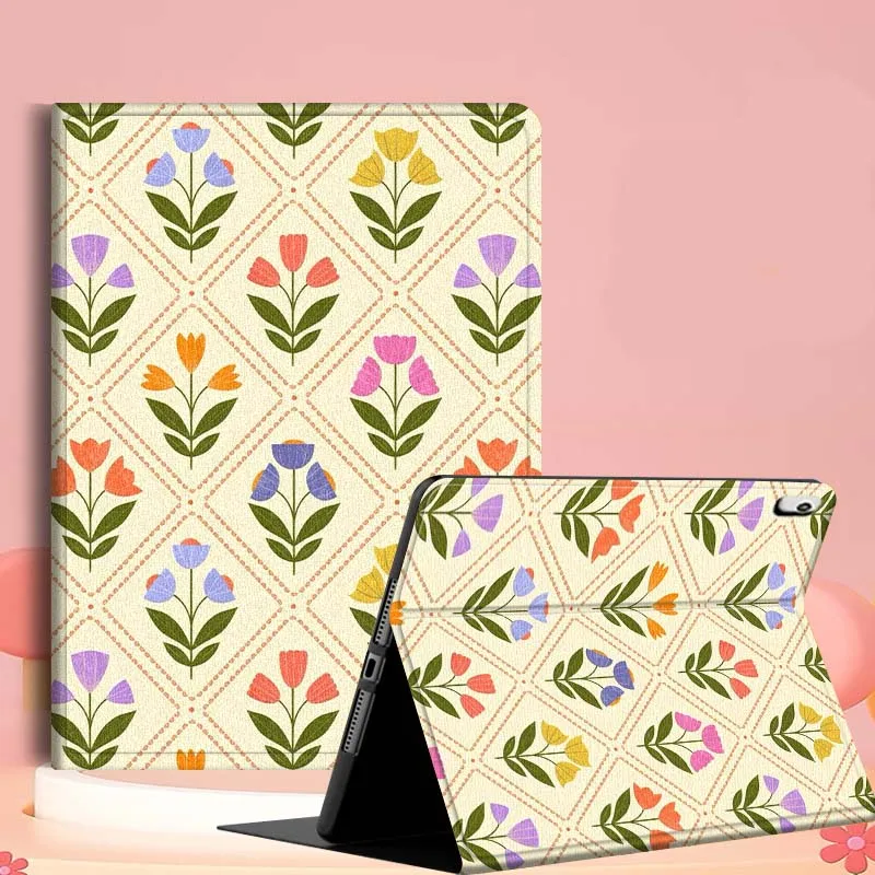 

Creative Floral Art Pattern For iPad mini Air 1 2 3 4 5 6 7 6th 7th 9 11 13 M3 M2 gen 7.9 8.3 10.9 Inch 2025 Tablet Case
