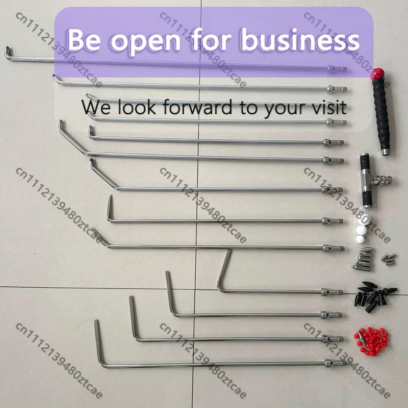13Pcs Quick Disassemble Dent Hook Set Car Dent Repair Tool With Interchangeable Head & Handle