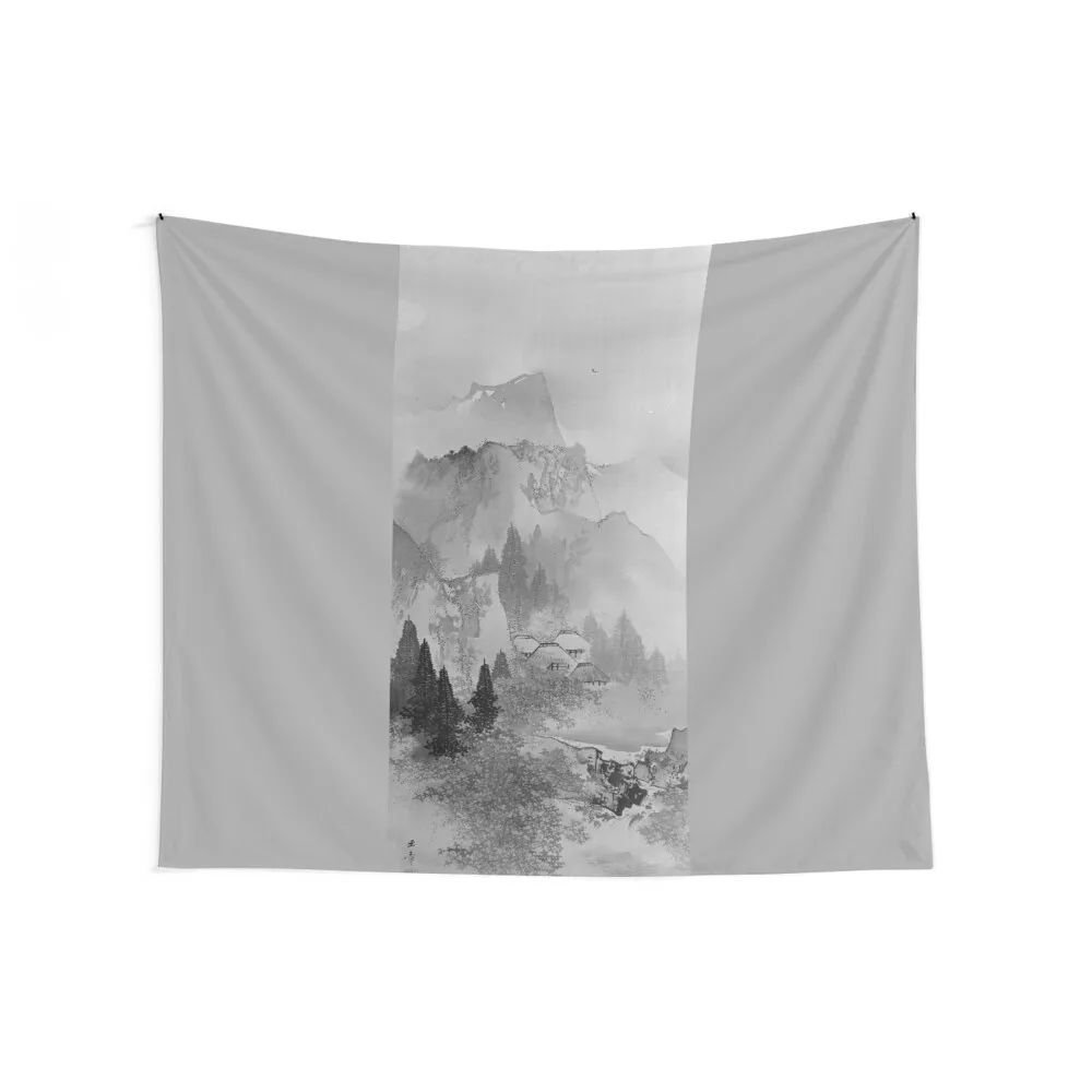 Autumn Landscape, Japanese Ink on Silk (Restored Japanese Artwork) Tapestry Home Supplies Wall Decoration Tapestry