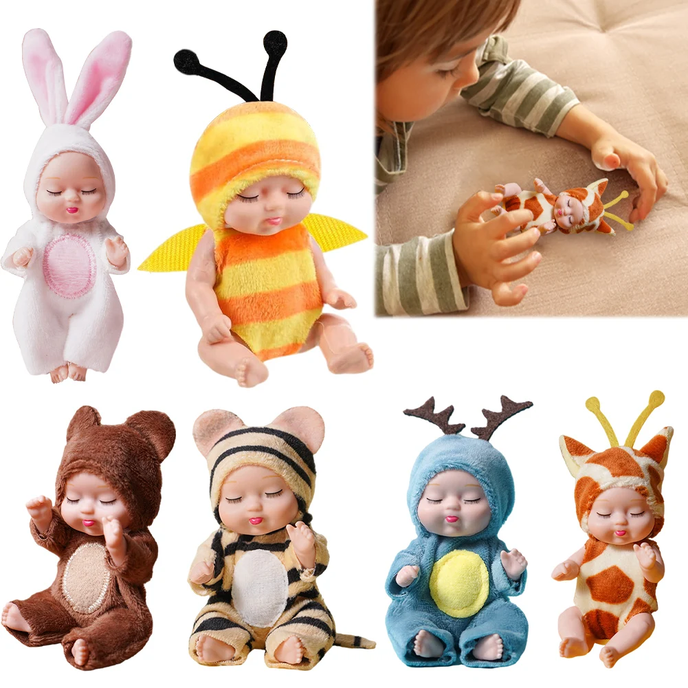 1/6 Uds. Mini muñeca Reborn de 11cm, muñeca realista, juguetes para bebés, muñecas pequeñas, juguetes para niñas, regalo de cumpleaños