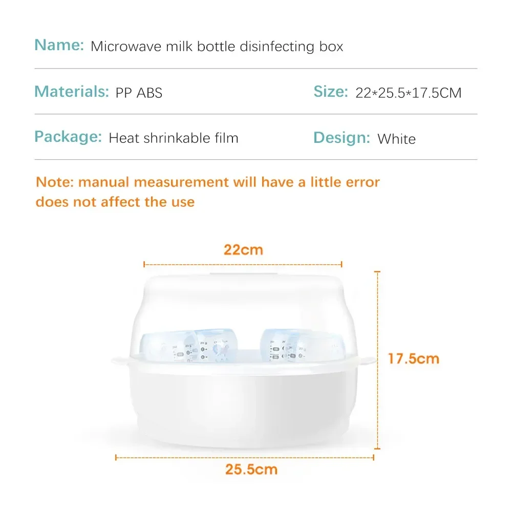 Esterilizador a vapor de micro-ondas para garrafas de bebê, esterilizador de temperatura, suporte de garrafa, caixa de armazenamento, aquecedor de mamadeira, sem bpa