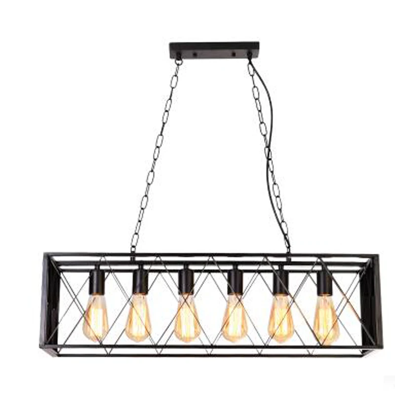 

Industrial style clothing shop cafe restaurant wrought iron bar chandelier