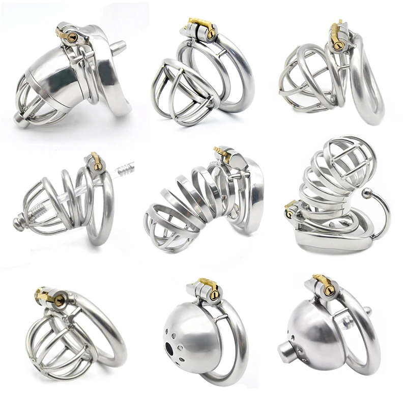 

Chastity Cage Men Metal Sissy Lockable Chastity Belt Male Bondage Bdsm Cock Cage Penis Rings Adults Couple Sex Toys For Man