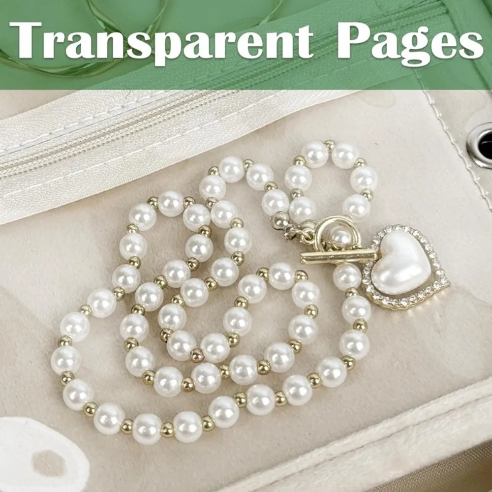 

Transparent PVC Jewelry Display Bag Zipper Multi-Layer Necklace Ring Packing Bag Portable Storage Case Earrings Organizer Women