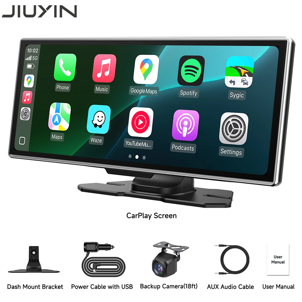 

11.26 Inch Portable Wireless CarPlay Screen Multimedia Video player Radio FM Compatible with Android Auto and Apple Carplay