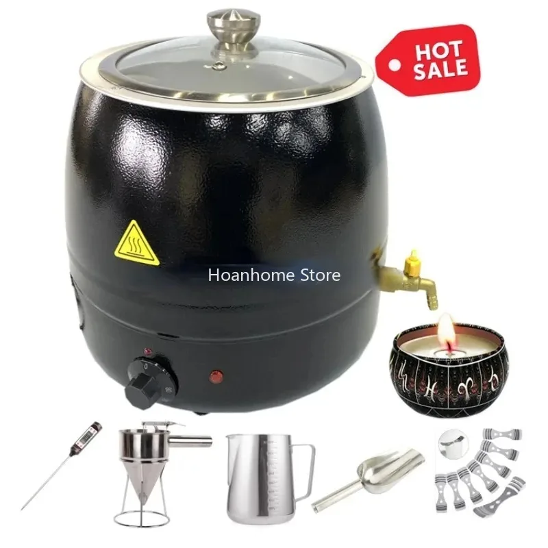 

10L Stainless Steel Candle Making Kit Machine Electric Melting Candle Wax Warmer Wax Melter