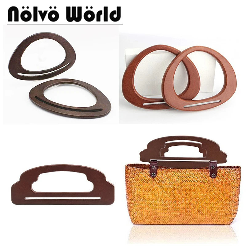 

2/4/10pcs Wooden Bag Handle Purse Frame Handmade Weave Wallet Handbag Sew Kit Closure Sewing Bracket DIY Handle