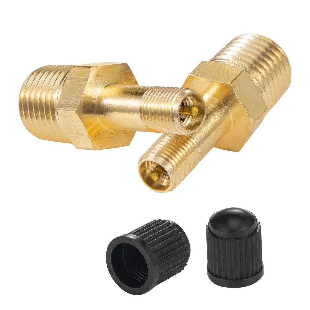 1/4 NPT 1/8 NPT M10 Air Tank Fill Valve Brass Protective Dust Cap Tank Valve Stem Anti-Corrosion Male Threaded Connection
