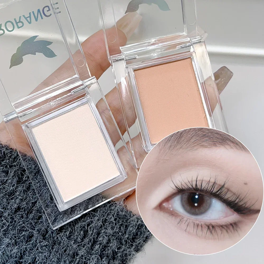 Palette de fards à barrage surligneur blanc monochrome, poudre de fard à joues en ver de soie, maquillage pour le visage, imperméable, éclaircissant, tête allongée, 256