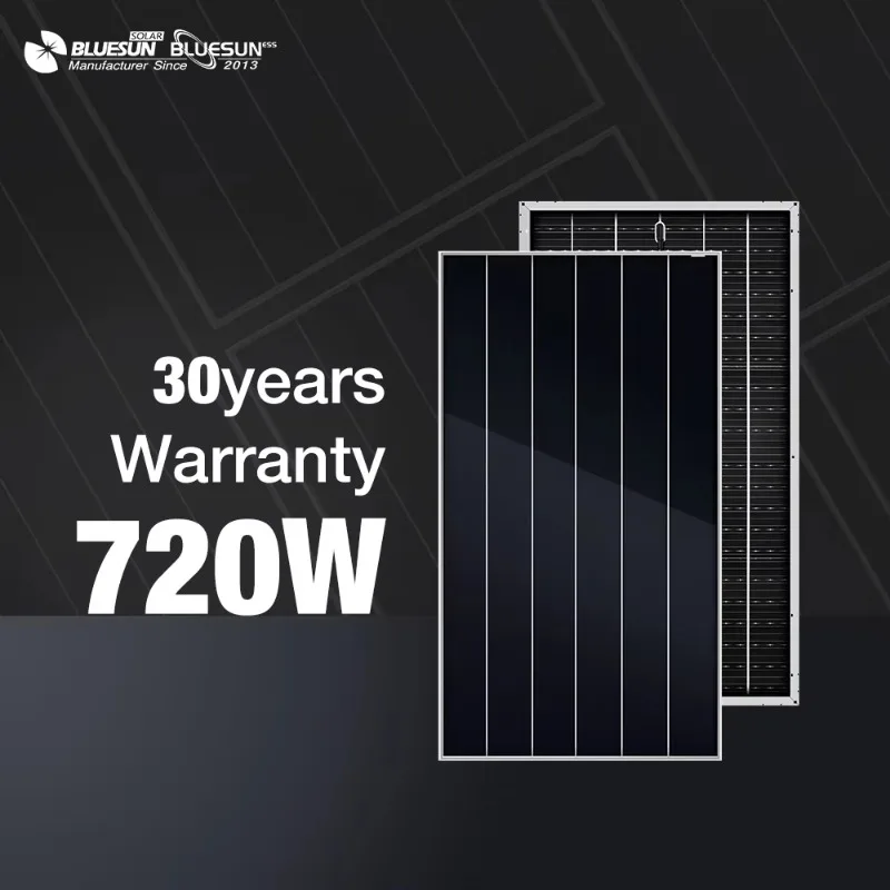 Wholesale N Type PV Solar Panels For Home 700W 720W Bifacial Solar Module Chinese Solar Panels For Sale