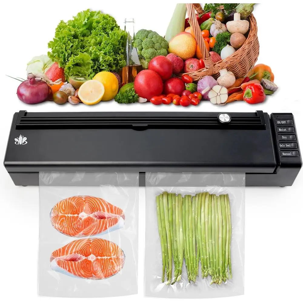 

Cordless Rechargeable Vacuum Sealer for Dry/Moist Food Storage to Extend Fresh, with 1 Air Hose for Containers and Mason Jars, w