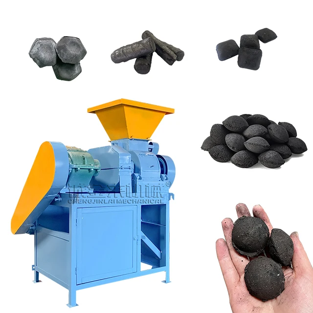 

Factory Direct Sale Roller Ball Press Charcoal Briquette Machine Ball Coal Charcoal Oval Shape Briquette Press Making Machine
