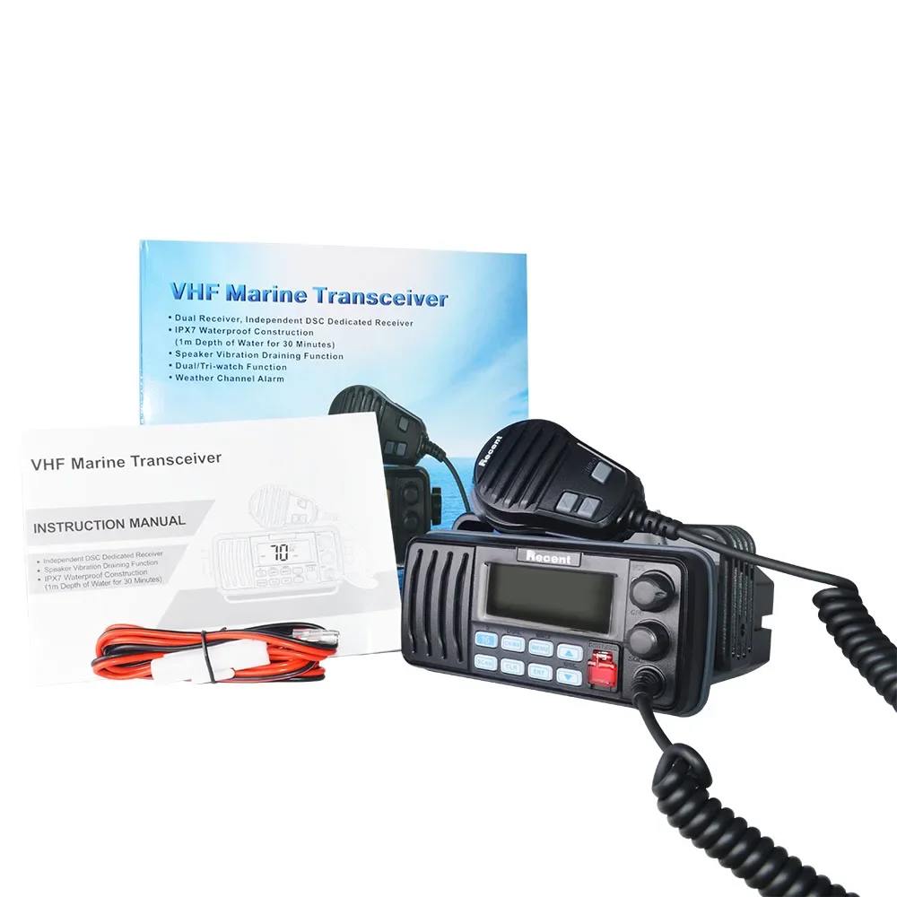 Recent RS-508M VHF Marine Transceiver Long Range Waterproof Boat Mount VHF Radio 156 Channels