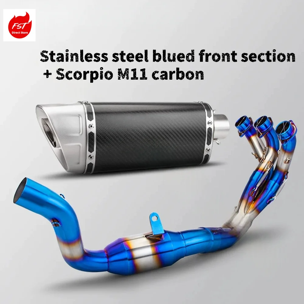 

For Yamaha MT09 2021-2024, Carbon Fiber Full Exhaust System, Racing Muffler, Performance Mod Parts