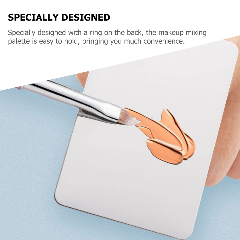 

Stainless Steel Makeup Mixing Palette Set Spatula Cream Foundation Tools Nail Pigment Blending Cosmetics Easy Clean Compact