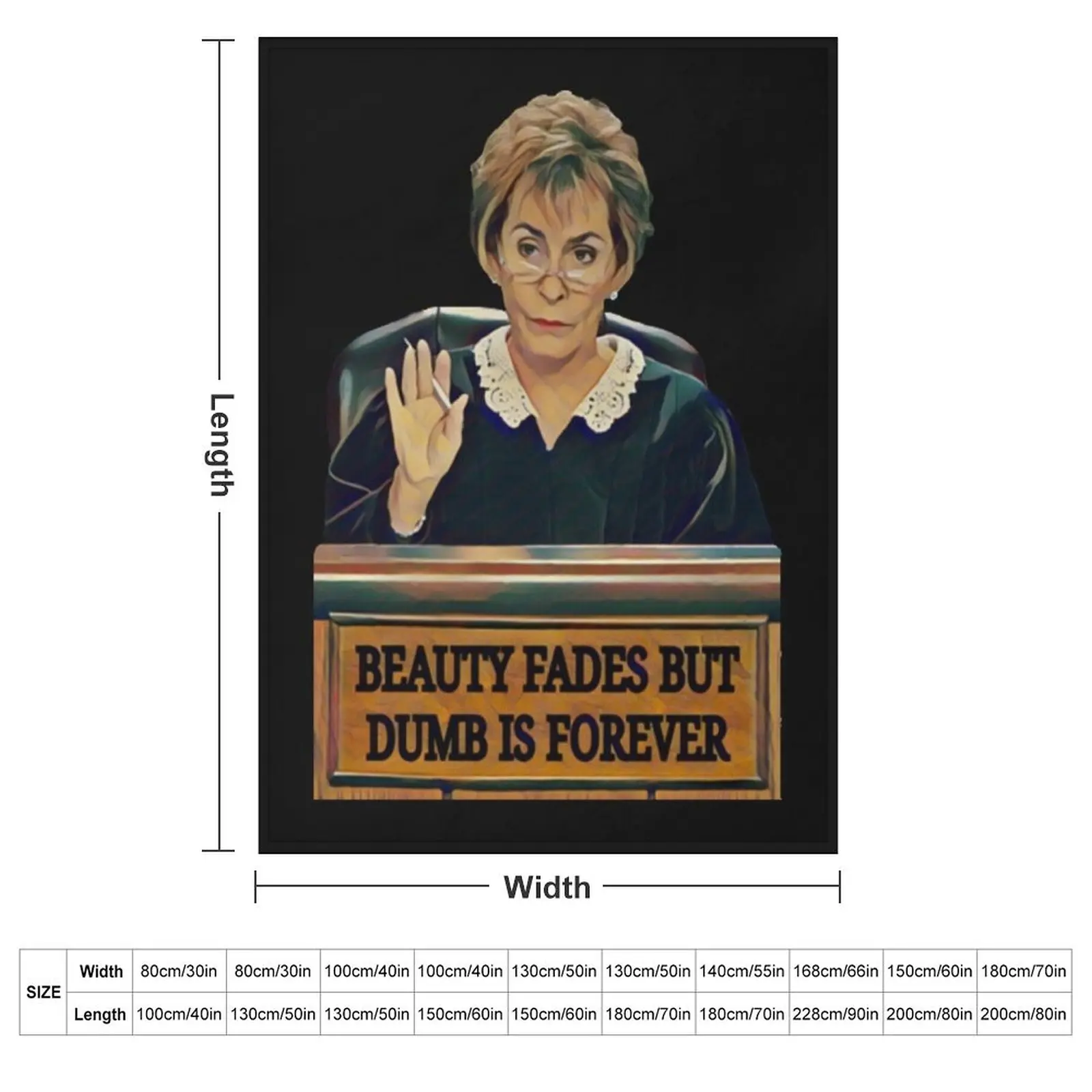 Judge Judy Throw Blanket couch cozy soft plush fuzzy picnic outdoor blanket
