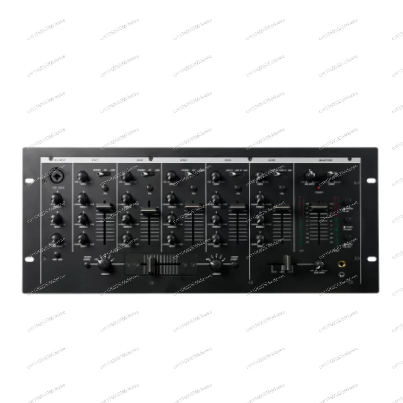 Rack Mount DJ Mixer, 5-Channel Professional Audio Mixer with Crossfader and EQ Controls