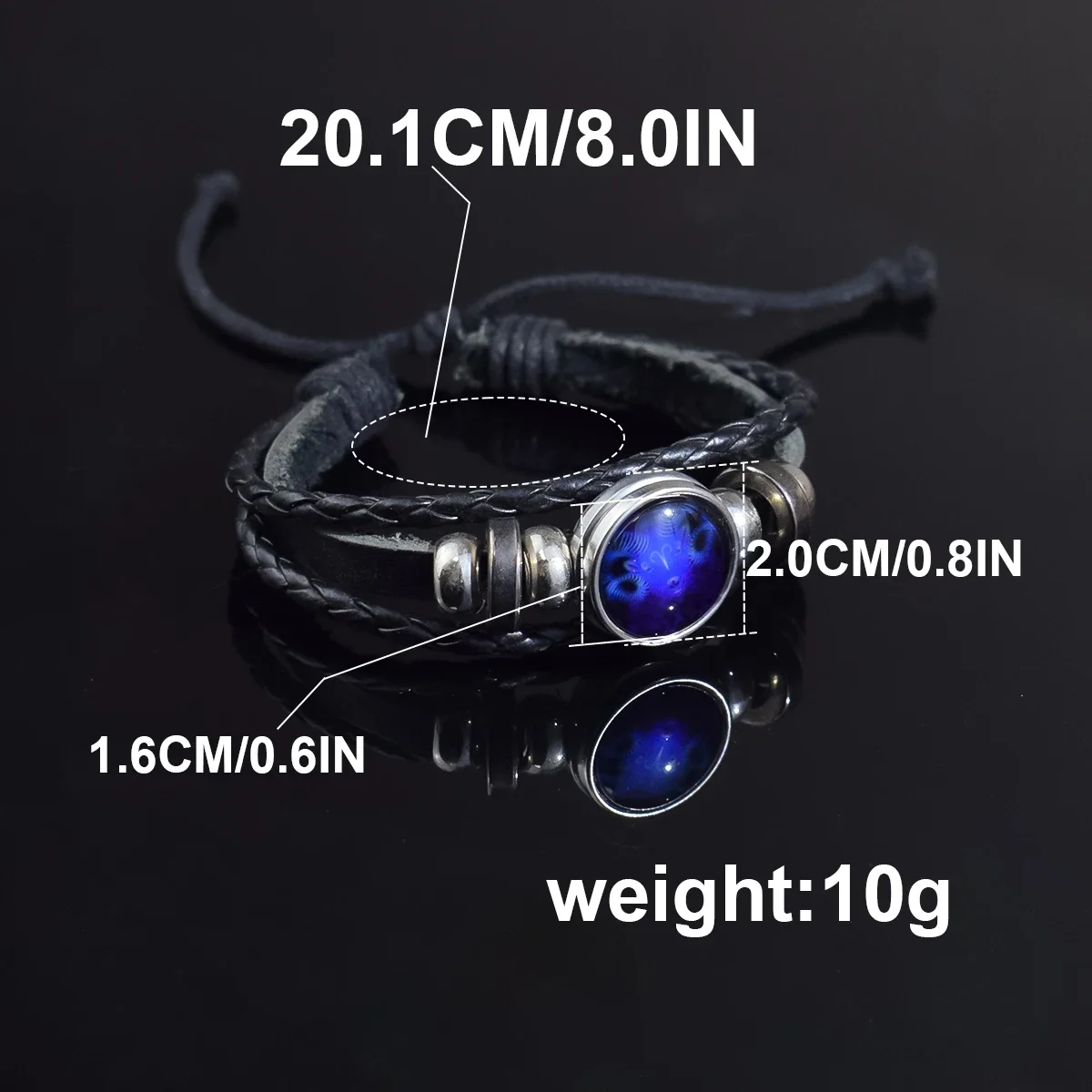 12 كوكبة قبة الزجاج اليدوية سوار قابل للتعديل كوكبة الحمل الجوزاء ليو الجدي زودياك أصدقاء هدية عيد ميلاد