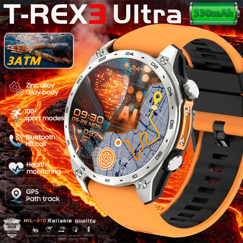 

Новые смарт-часы 2026 года с GPS, офлайн-картами, памятью 4 ГБ, водонепроницаемостью 5ATM, MP3/4, компасом, Bluetooth-звонками, для плавания и спорта, мужские