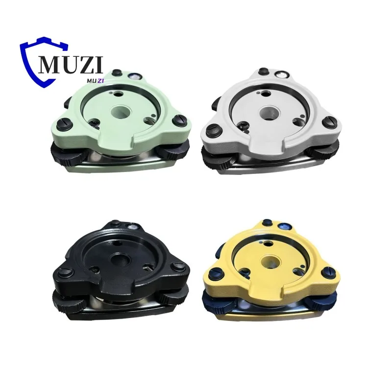 Yellow, Green, Grey, Black Three-jaw Tribrach with Level Bubble for Total GPS Surveying Station Tribrach Without Optical Plummet