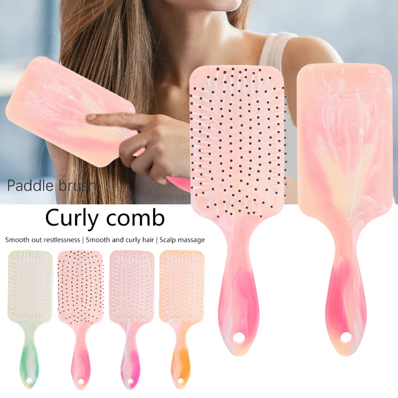 

Marble Pattern Air Cushion Combs Brush Smooth Hair Anti-Tangling Scalp Massage Hairdressing Comb Barber Accessories