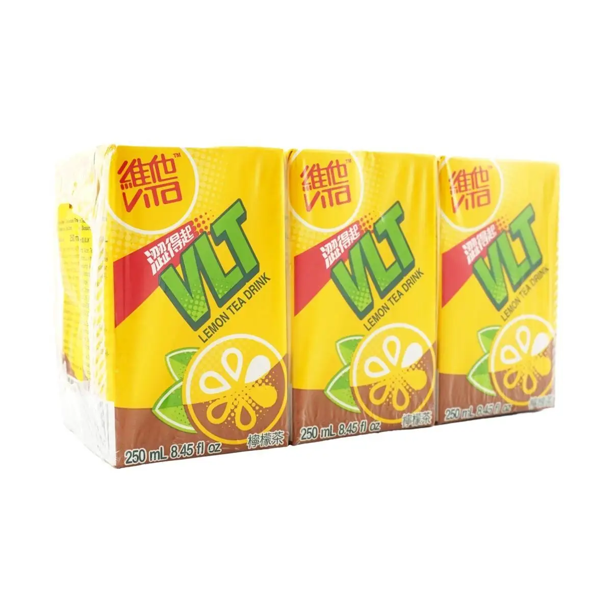 [4 pacotes] Bebida de chá de limão VITASOY VLT - 6 pacotes * 8,45 fl oz * 4 pacotes, embalagem PP pode variar