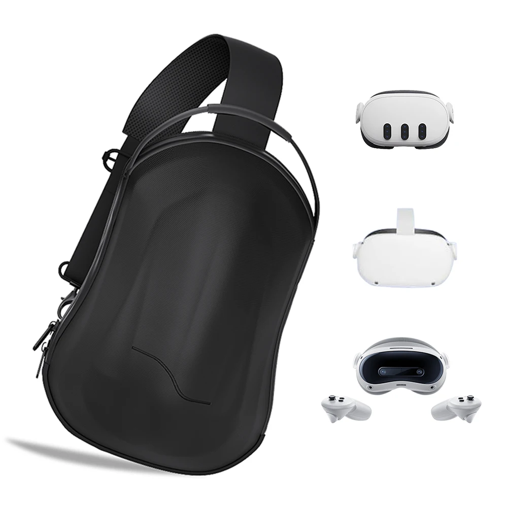 حقيبة سفر بقشرة صلبة ، حقيبة تخزين ، حقيبة كتف واحدة ، ميتا كويست 3 كويست 2 كويست 3S بيكو 4 الترا