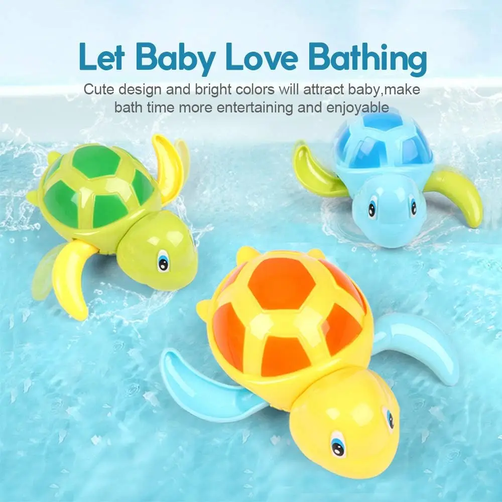 Baby Bath Toy, Baby Funny Wind Up Swimming Turtle, Bath Pool Toy,Cute Floating Bathtub Water Toys,Gift for Preschool Child