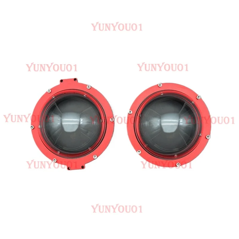 

Optical PC Dome Cover 1000 Meters Pressure Resistance, Underwater Robot ROV Camera Dome Cover 110 Outer Diameter