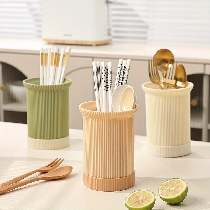 Utensil Rack, Drainable Chopsticks Barrel, Household Reusable Tableware  Holder, For Chopsticks, Spoon, Fork And , Kitchen Organ