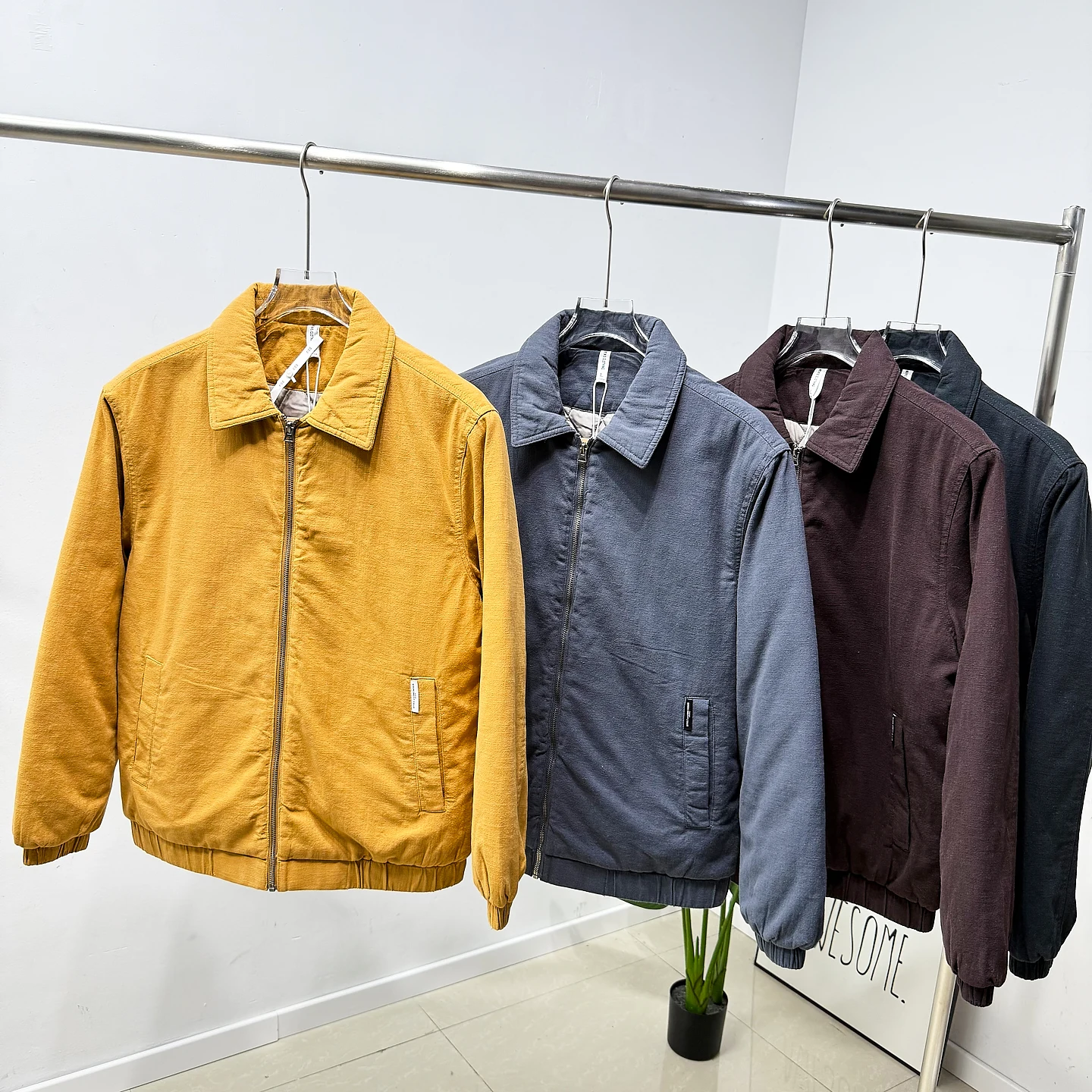 

Мужская утепленная куртка в американском ретро-стиле с хлопковым наполнителем, отложным воротником, теплая повседневная верхняя одежда